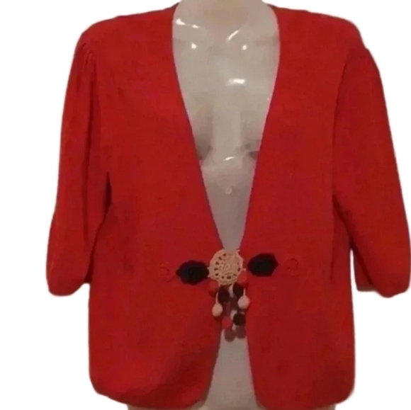 🌹Anthropologie dark orange color cardigan - Picture 2 of 11